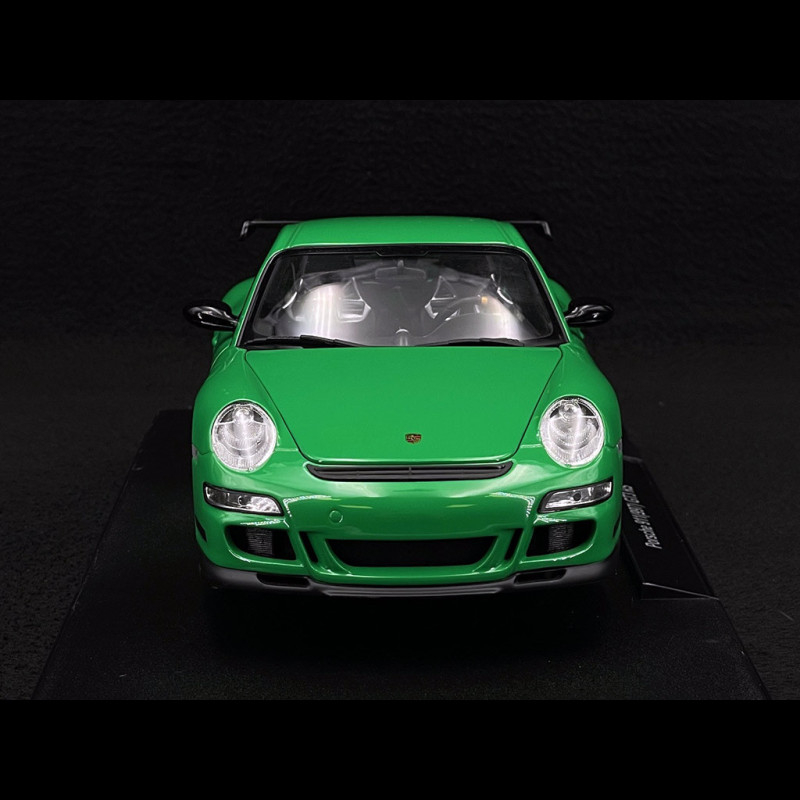 Porsche 911 GT3 RS 997 3.6 ph 1 green / black stripes 2007 1/18