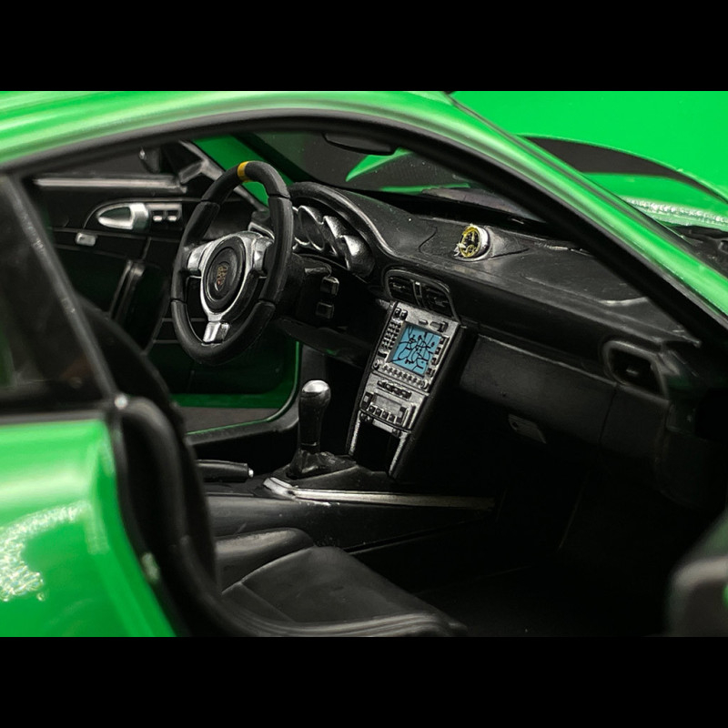 Porsche 911 GT3 RS 997 3.6 ph 1 green / black stripes 2007 1/18