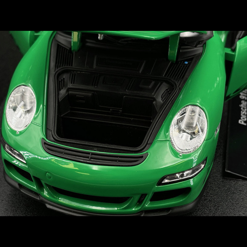 Porsche 911 GT3 RS 997 3.6 ph 1 green / black stripes 2007 1/18