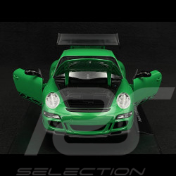 Porsche 911 GT3 RS 997 3.6 ph 1 green / black stripes 2007 1/18 Welly 18015GN