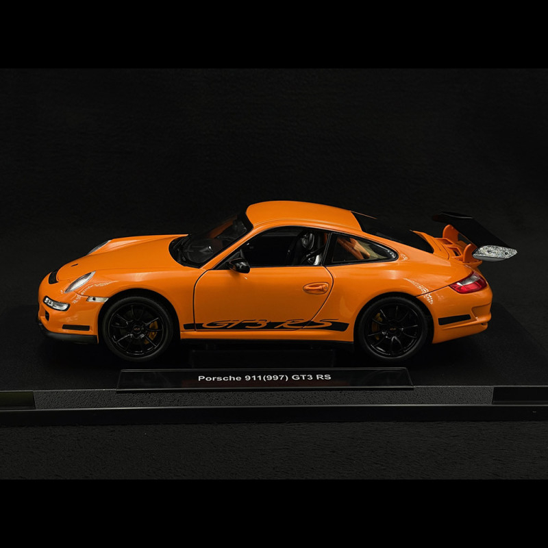1/18 welly ポルシェ 911 (997) GT3RS Porsche 911 (997) GT3 Yellow 1/18 Diecast Car Model by Welly