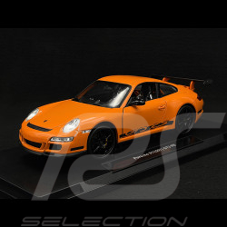 Porsche 911 GT3 RS 997 3.6 ph 1 orange / bandes noires 2007 1/18 Welly 18015OR