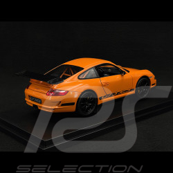 Porsche 911 GT3 RS 997 3.6 ph 1 orange / bandes noires 2007 1/18 Welly 18015OR