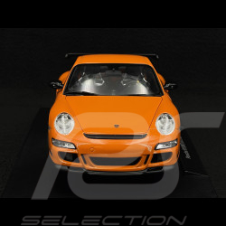 Porsche 911 GT3 RS 997 3.6 ph 1 orange / bandes noires 2007 1/18 Welly 18015OR