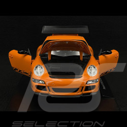 Porsche 911 GT3 RS 997 3.6 ph 1 orange / bandes noires 2007 1/18 Welly 18015OR