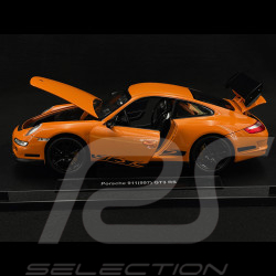 Porsche 911 GT3 RS 997 3.6 ph 1 orange / bandes noires 2007 1/18 Welly 18015OR