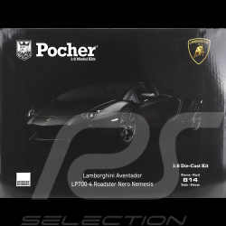 Lamborghini Aventador LP700-4 Kit 1/8 Matt Black Nero Nemesis Pocher HK121