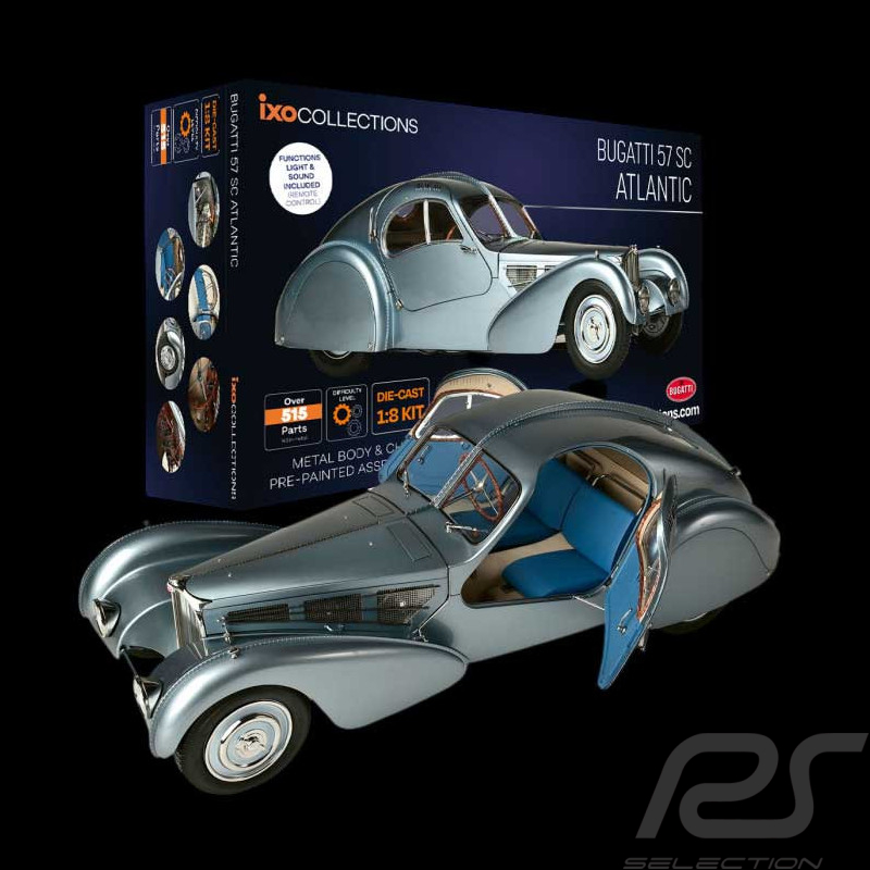 Kit Bugatti Atlantic 57 SC Rothschild 1936 Blue Grey 1/8 Ixo Models