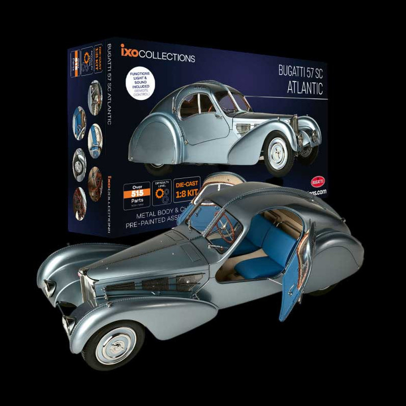 Kit Bugatti Atlantic 57 SC Rothschild 1936 Blue Grey 1/8 Ixo Models