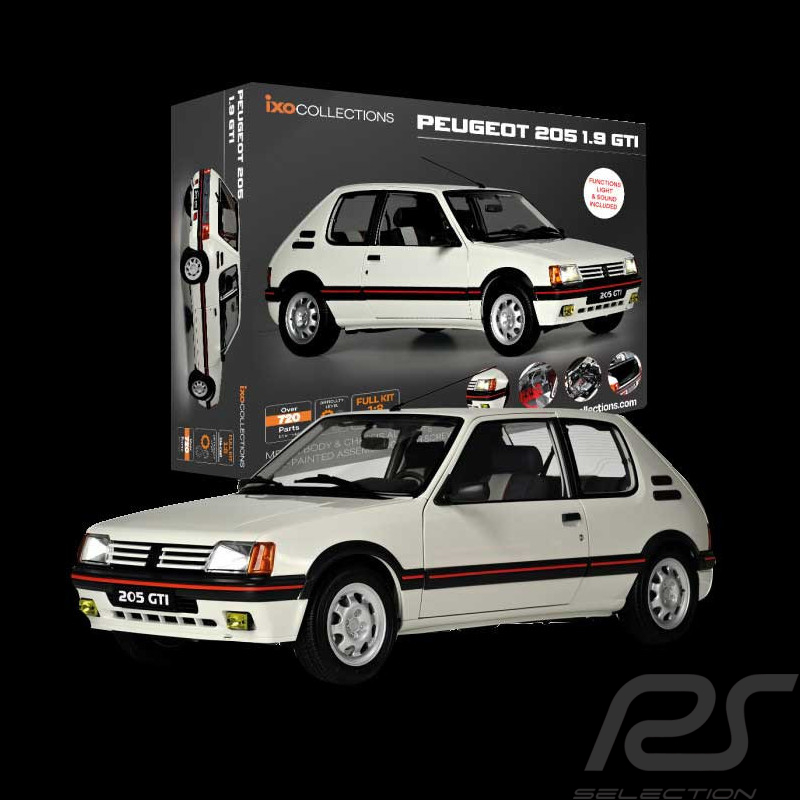 Kit Peugeot 205 GTI 1.9 1985 Blanc 1/8 à monter Ixo Models