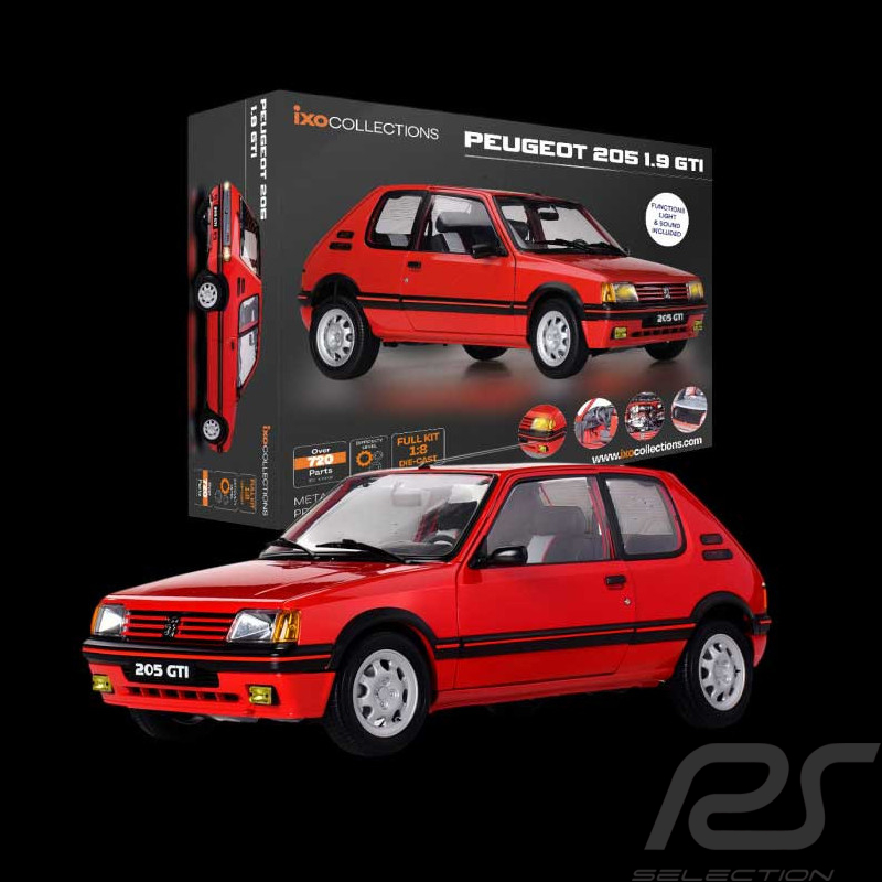 Kit Peugeot 205 GTI 1.9 1985 Red 1/8 Ixo Models