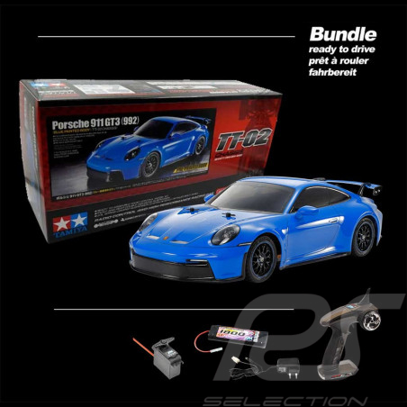 Porsche 911 GT3 992 Type 2021 Bright Blue R/C 1/10 Tamiya 47496