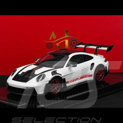 Porsche 911 GT3 RS Typ 992 2022 Weissach Package Weiß / Pyrorot Streifen 1/18 Radscale RMW