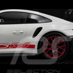 Porsche 911 GT3 RS Typ 992 2022 Weissach Package Weiß / Pyrorot Streifen 1/18 Radscale RMW