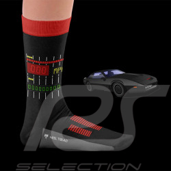 Chaussettes Inspiration KITT K2000 Knight Rider Noir / Rouge - mixte - Pointure 41/46