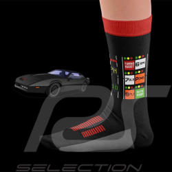 Chaussettes Inspiration KITT K2000 Knight Rider Noir / Rouge - mixte - Pointure 41/46