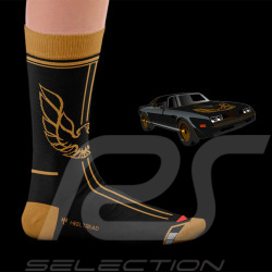 Inspiration Pontiac Trans-Am 1977 Smokey and the Bandit Socken Schwarz / Gold - Unisex - Größe 41/46