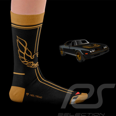 Inspiration Pontiac Trans-Am 1977 Smokey and the Bandit Socken Schwarz / Gold - Unisex - Größe 41/46