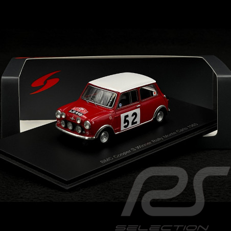 Mini Cooper S n°52 Vainqueur Rallye Monte Carlo 1965 1/43 Spark S1193