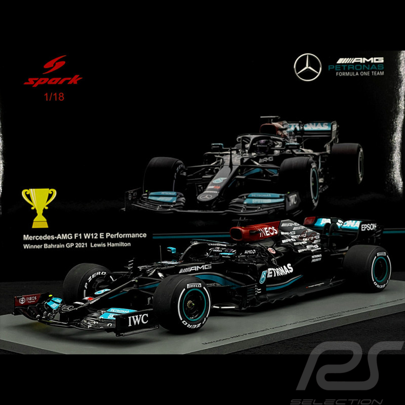 Lewis Hamilton Mercedes-AMG Petronas W12 E n° 44 Sieger GP Bahrain 2021 F1 1/18 Spark 18S576