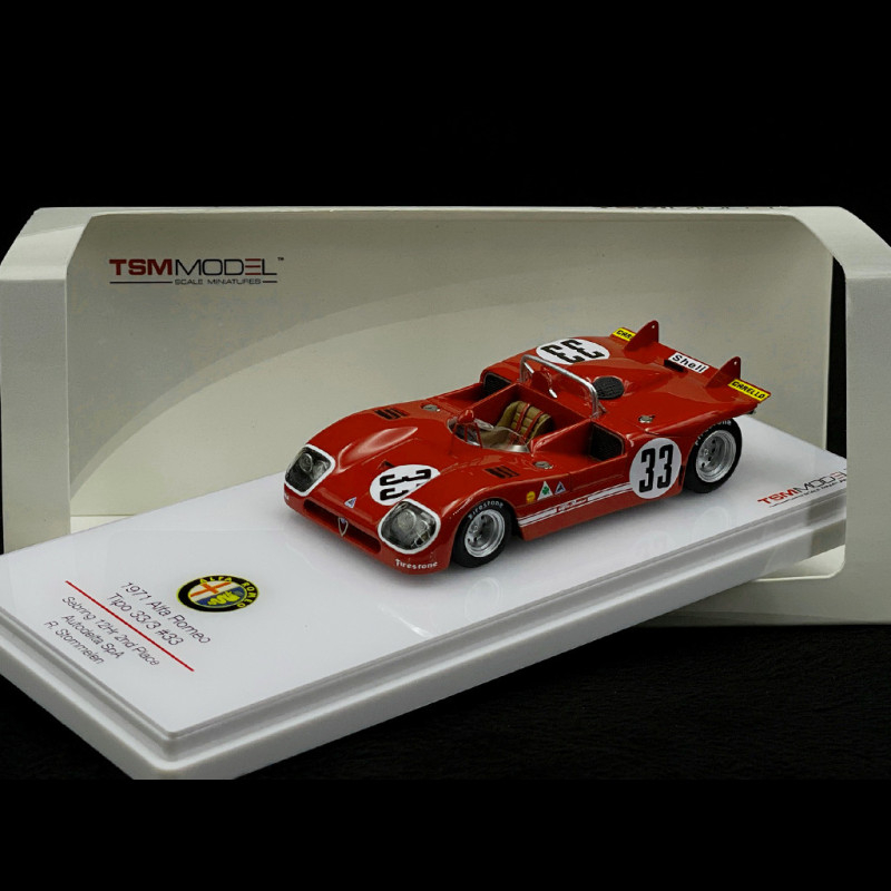 TSM MODEL TSM154311 1/43 Alfa Romeo Tipo 33/3 #34 12h Sebring 1971