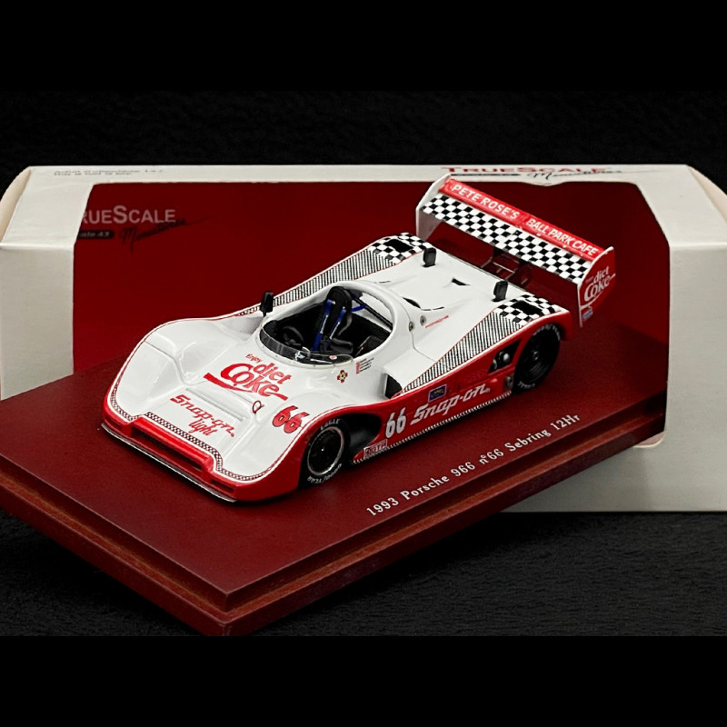 TSM 1/43 porsche 866 1993 ＃66 snap-on Porsche 966 Sebring 1993 n°66 Gunnar 1/43 TrueScale TSM114303