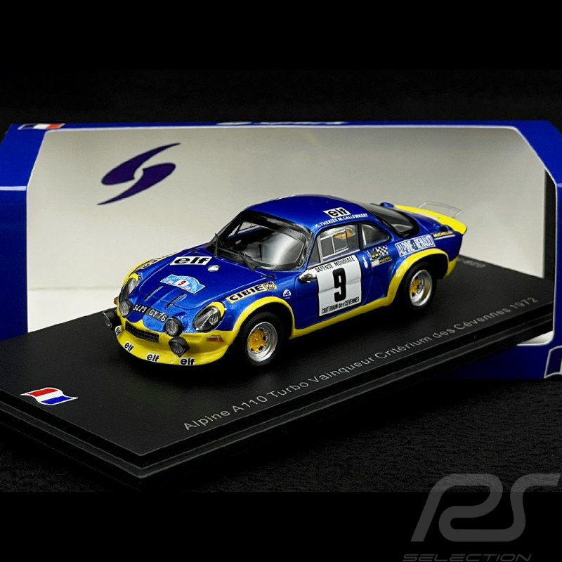 Alpine A110 Turbo n° 9 Vainqueur Critérium des Cévennes 1972 1/43 Spark SF228