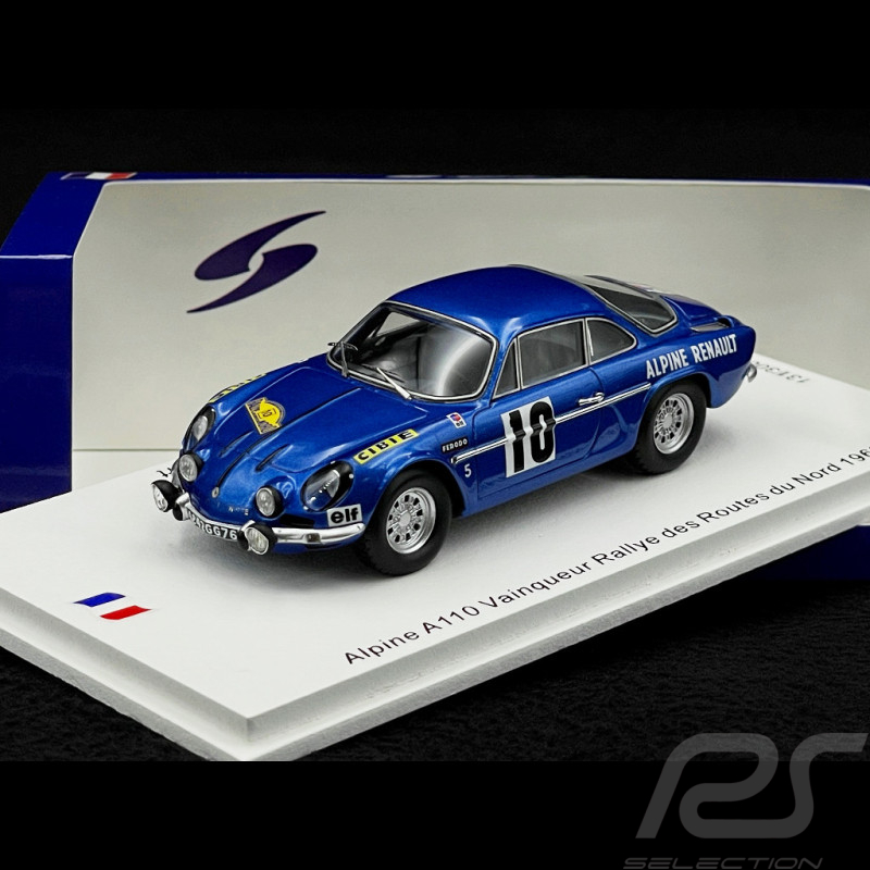 Alpine A110 n°10 Vainqueur Rallye des Routes du Nord 1969 1/43 Spark SF231