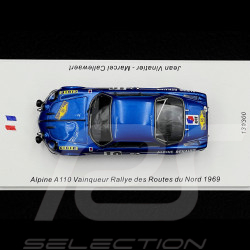 Alpine A110 n°10 Winner Rallye des Routes du Nord 1969 1/43 Spark SF231