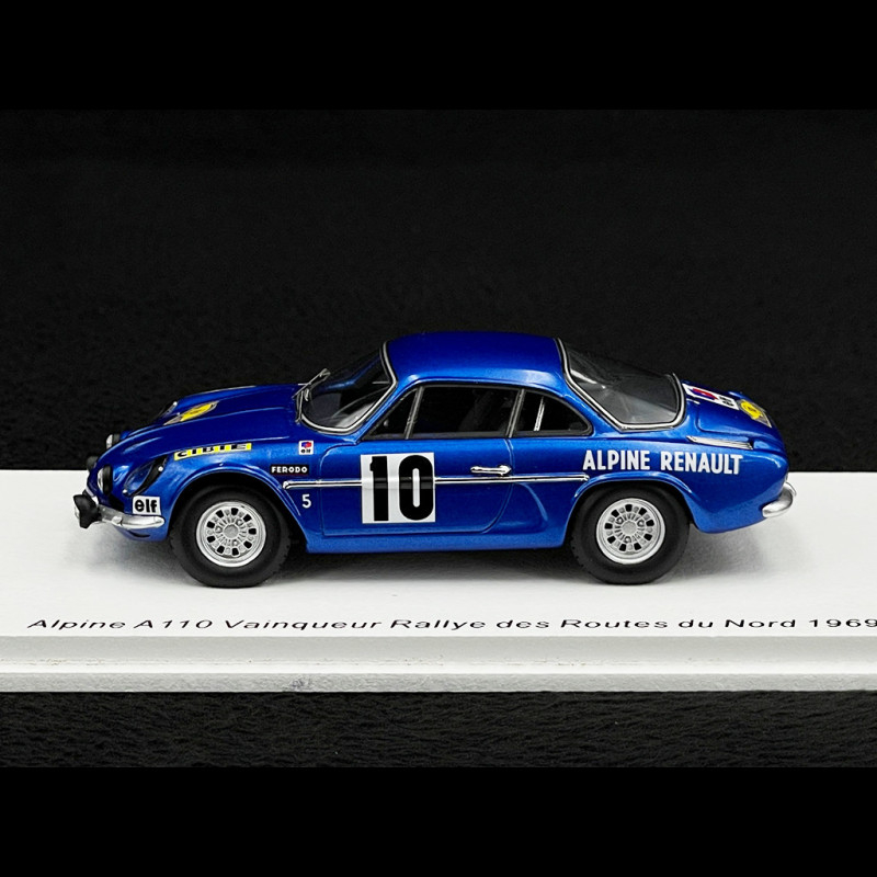 Alpine A110 n°10 Vainqueur Rallye des Routes du Nord 1969 1/43 Spark SF231