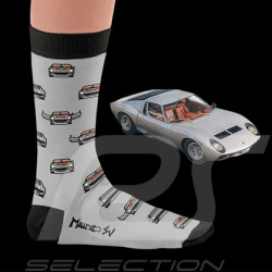 Inspiration Lamborghini Miura SV Museu socks Grey / Black - unisex - Size 41/46