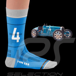 Chaussettes Inspiration Bugatti 35 B Sportcar Museu Bleu / Gris - mixte - Pointure 41/46