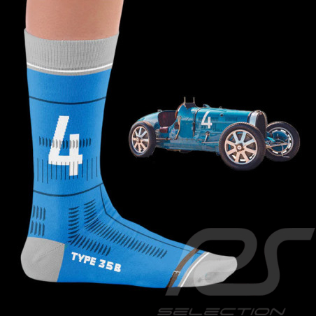 Chaussettes Inspiration Bugatti 35 B Sportcar Museu Bleu / Gris - mixte - Pointure 41/46