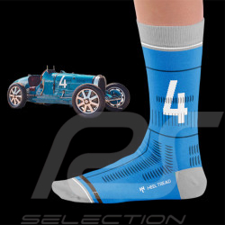 Chaussettes Inspiration Bugatti 35 B Sportcar Museu Bleu / Gris - mixte - Pointure 41/46