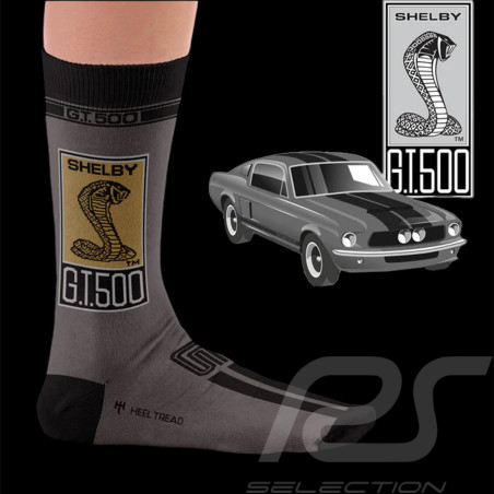 Chaussettes Inspiration Ford Mustang Shelby GT500 Bleu / Gris - mixte - Pointure 41/46