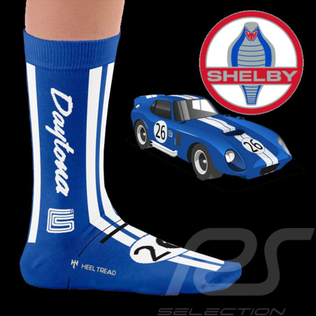 Chaussettes Inspiration Sheby Cobra Daytona Bleu / Blanc - mixte - Pointure 41/46