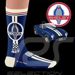 Chaussettes Inspiration Shelby Cobra 427 Bleu / Blanc - mixte - Pointure 41/46