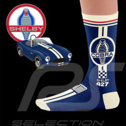 Chaussettes Inspiration Shelby Cobra 427 Bleu / Blanc - mixte - Pointure 41/46