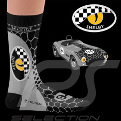 Chaussettes Inspiration Shelby Cobra Snake Eyes Livery Noir / Gris / Jaune - mixte - Pointure 41/46