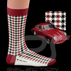 Chaussettes Inspiration Porsche Pepita Recaro Heritage Noir / Rouge - mixte - Pointure 41/46