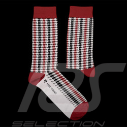 Chaussettes Inspiration Porsche Pepita Recaro Heritage Noir / Rouge - mixte - Pointure 41/46