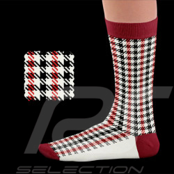 Chaussettes Inspiration Porsche Pepita Recaro Heritage Noir / Rouge - mixte - Pointure 41/46