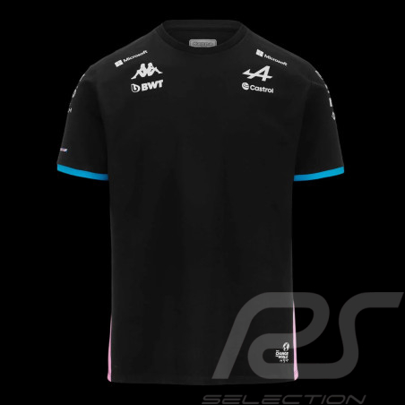 Alpine T-shirt F1 Team BWT Gasly Doohan Adiry Jersey Schwarz / Blau / Rosa Kappa 321P4TW-A01 - Kinder