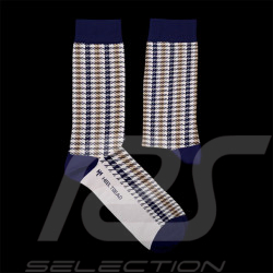 Chaussettes Inspiration Porsche Pepita Recaro Heritage Bleu marine / Beige - mixte - Pointure 41/46