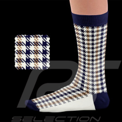 Chaussettes Inspiration Porsche Pepita Recaro Heritage Bleu marine / Beige - mixte - Pointure 41/46