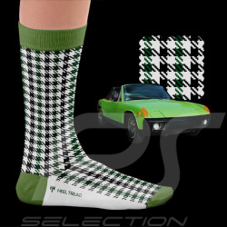 Chaussettes Inspiration Porsche Pepita Recaro Heritage Noir / Vert - mixte - Pointure 41/46