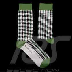 Chaussettes Inspiration Porsche Pepita Recaro Heritage Noir / Vert - mixte - Pointure 41/46