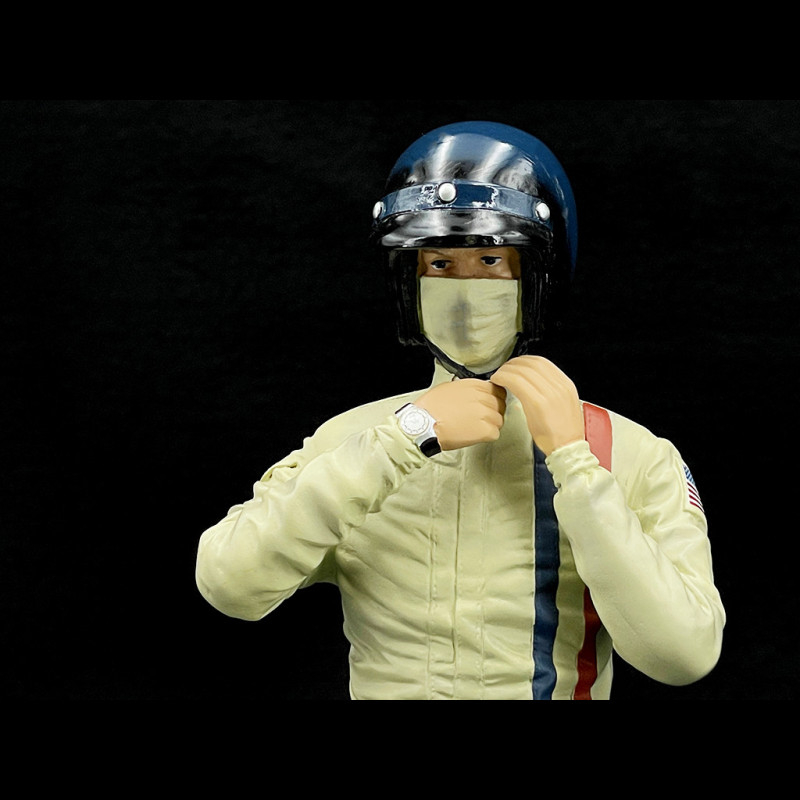 Bonhams : J. Paul Nesse (American 1951-), 'Steve McQueen - Le Mans', a bronze polychrome statuette