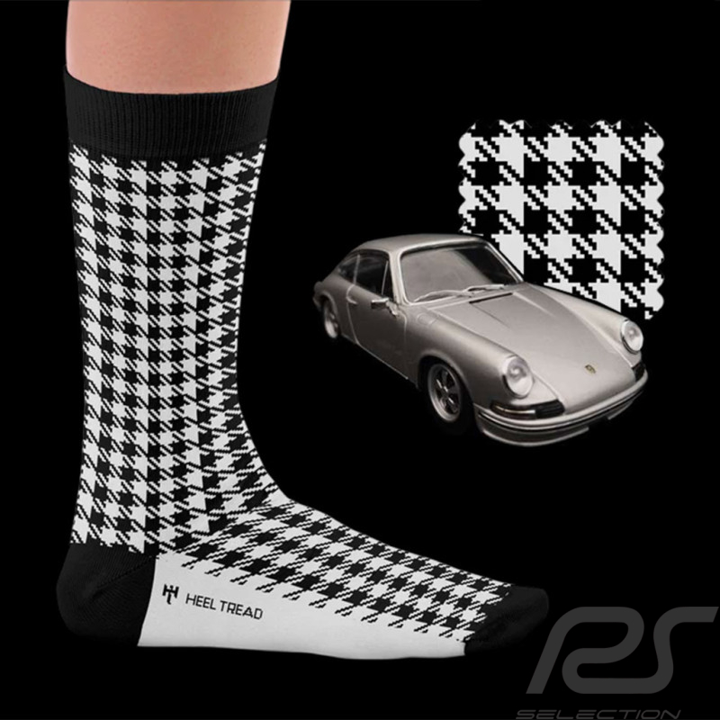 Inspiration Porsche Pepita Recaro Heritage socks Black / White - unisex - Size 41/46