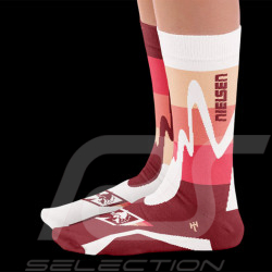 Chaussettes Inspiration Nielsen Racing Le Mans Series Rouge / Rose - mixte - Pointure 41/46